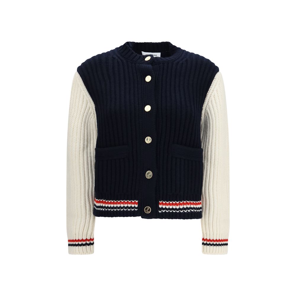 Thom Browne Blue Cashmere Cardigan