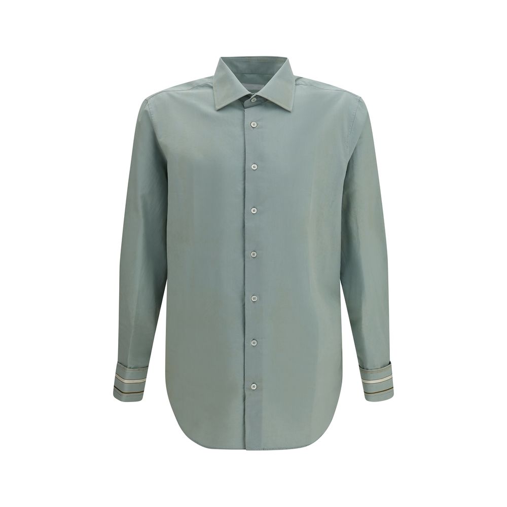 Prada Bicolor Cotton Dress Shirt