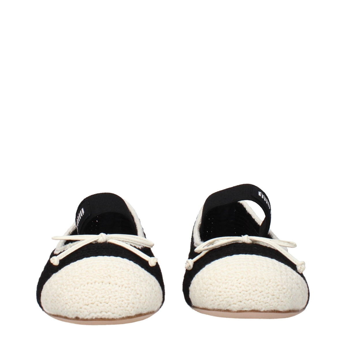 Miu Miu Black Fabric Ballet Flats