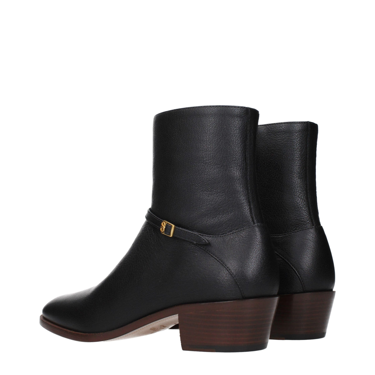 Valentino Garavani Black Leather Ankle Boots