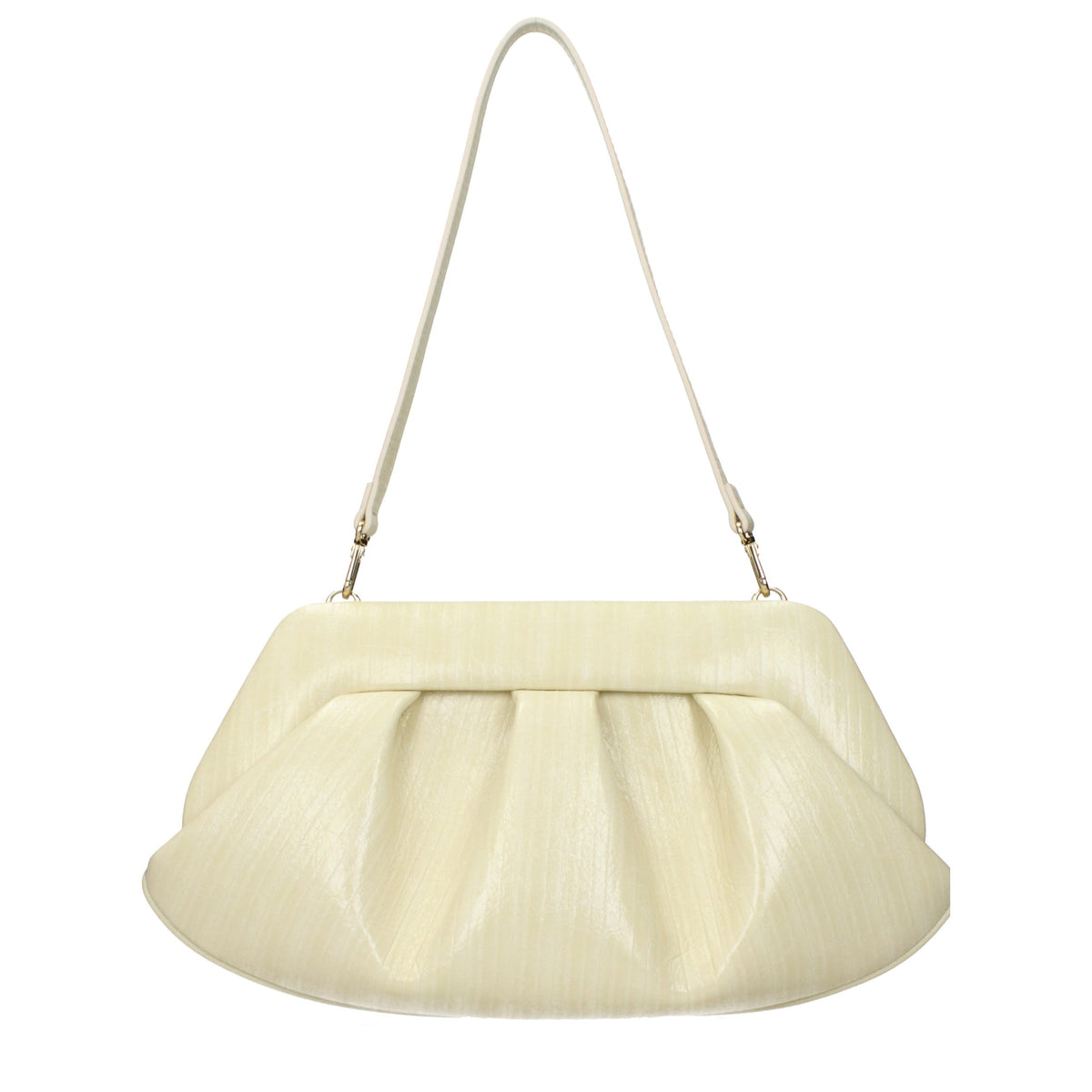THEMOIRè Beige Leather Clutch Bag