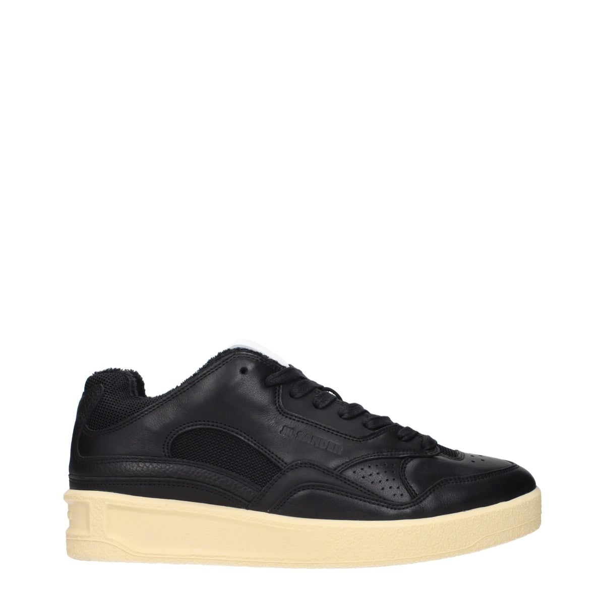 Jil Sander Black Leather Low Top Sneakers