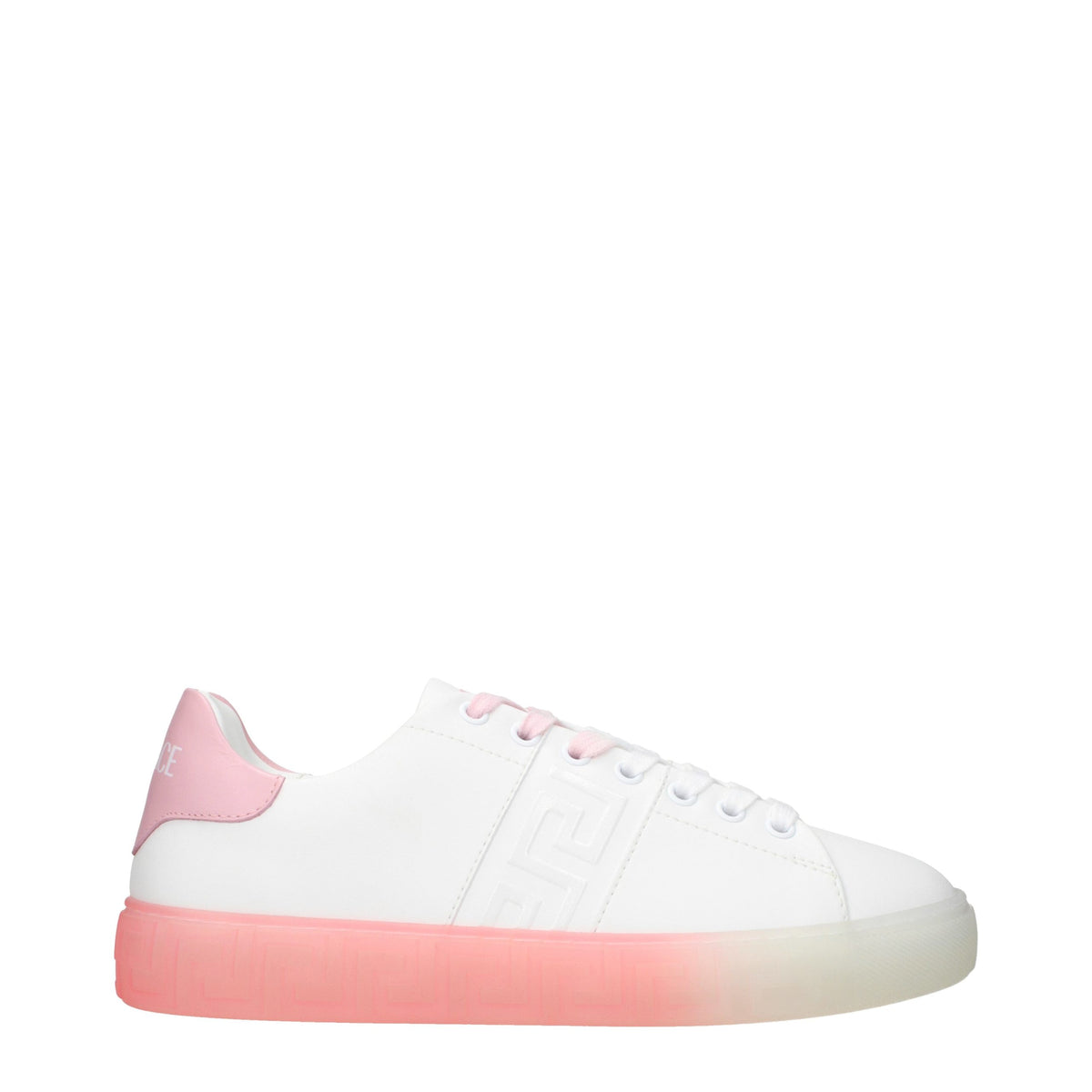Versace White Leather Low Top Sneakers