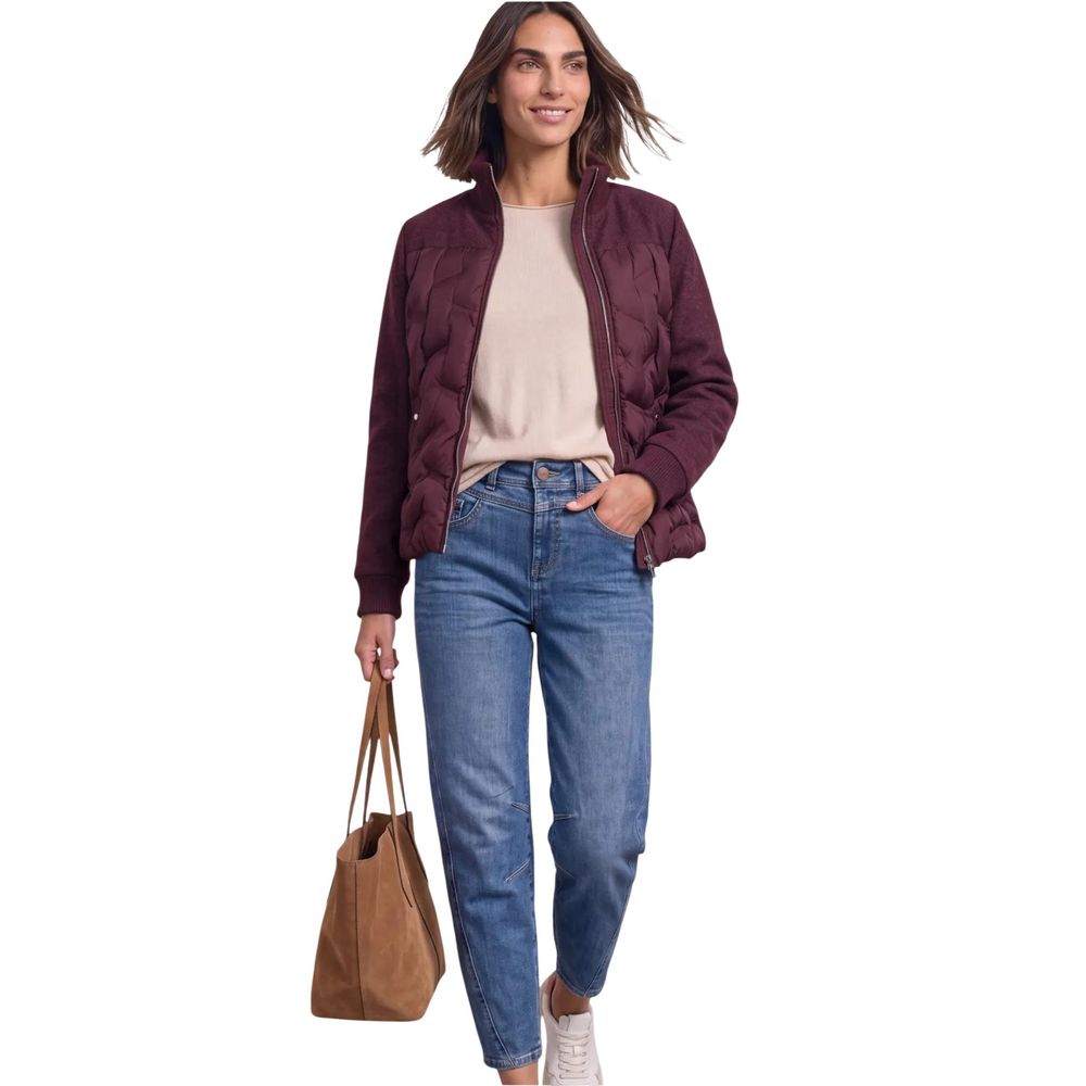 Street One Purple Polyester Full-Length Jacket