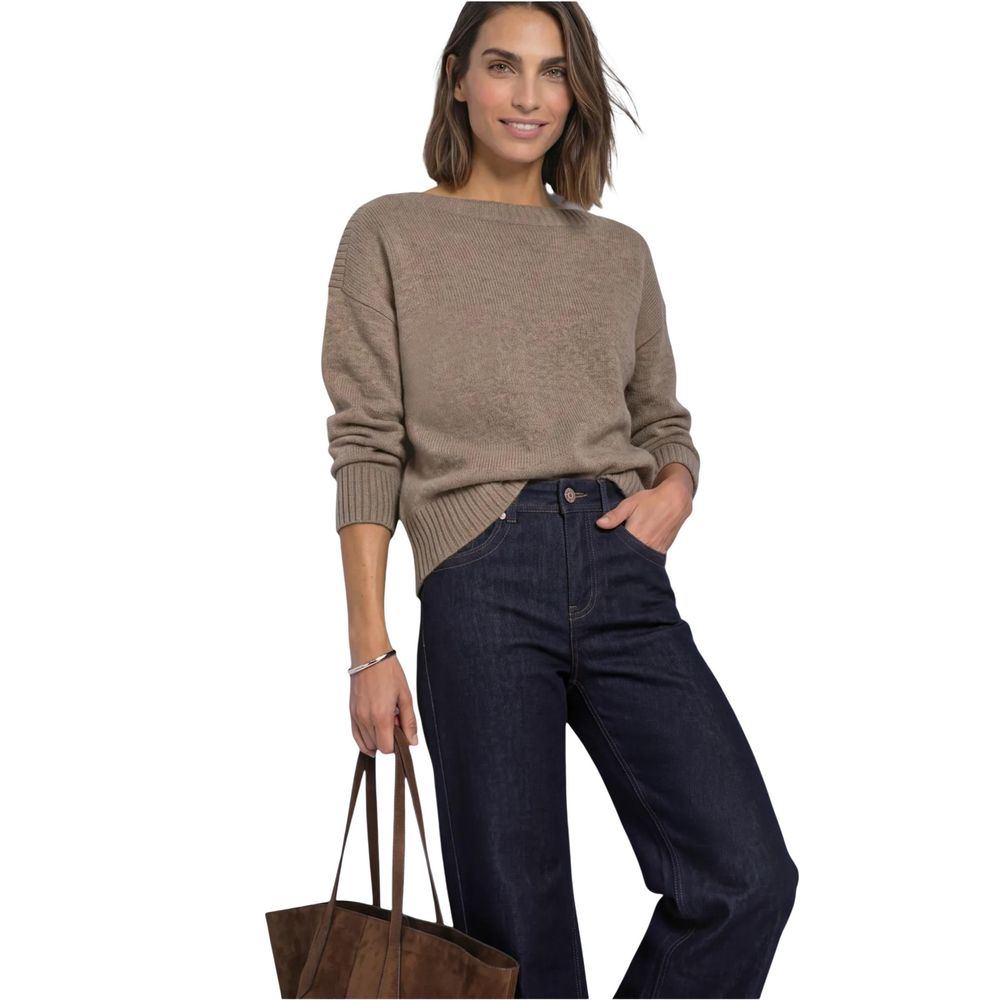 Street One Beige Cotton Sweatshirt