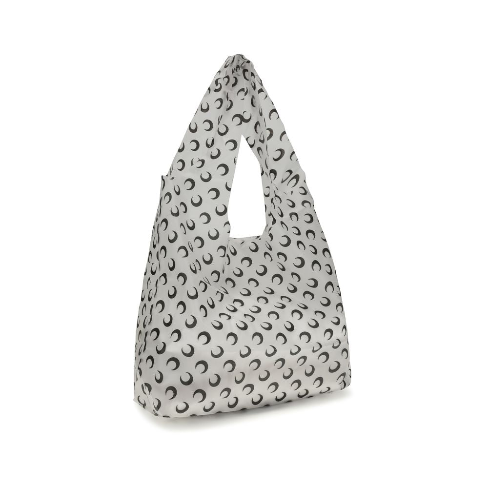 Marine Serre White Polyurethane Shoulder Bag