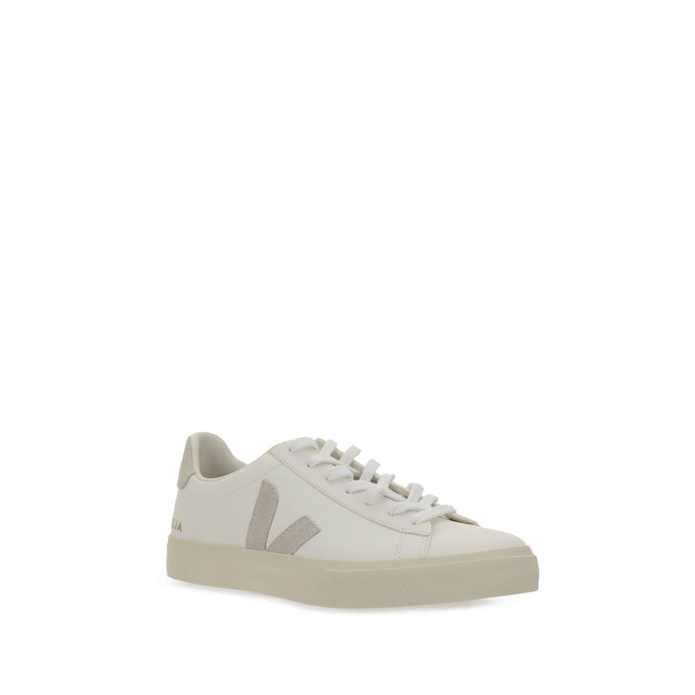 Veja White Calf Leather Bos Taurus Low Top Sneakers