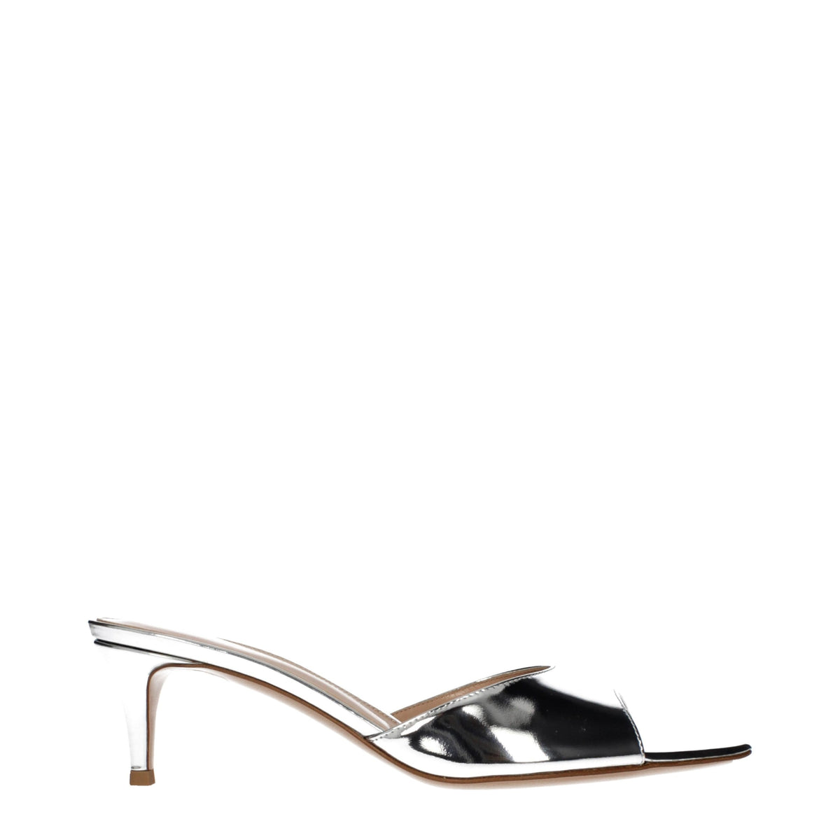 Gianvito Rossi Gray Leather Platform Sandals