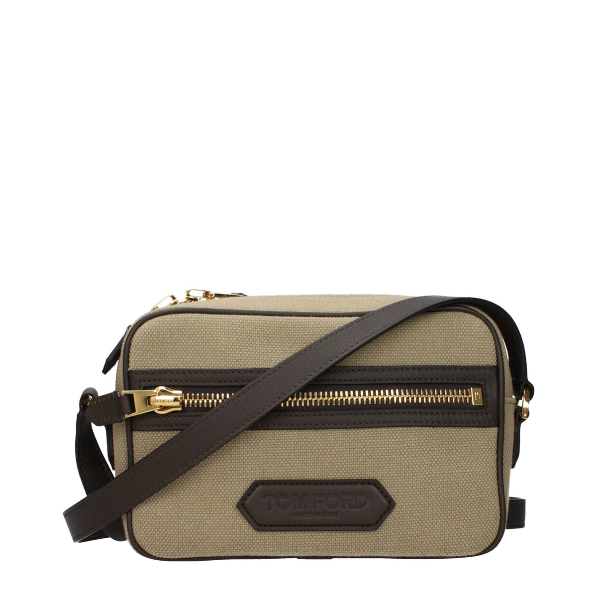 Tom Ford Beige Fabric Crossbody Bag