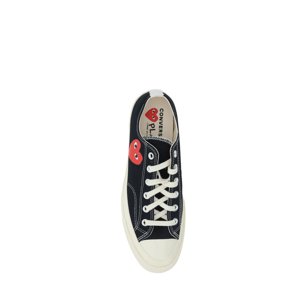 Comme Des Garçons Play x Converse Black Cotton Low Top Sneakers