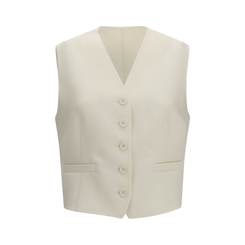 Fendi Beige Wool Oves Aries Waistcoat