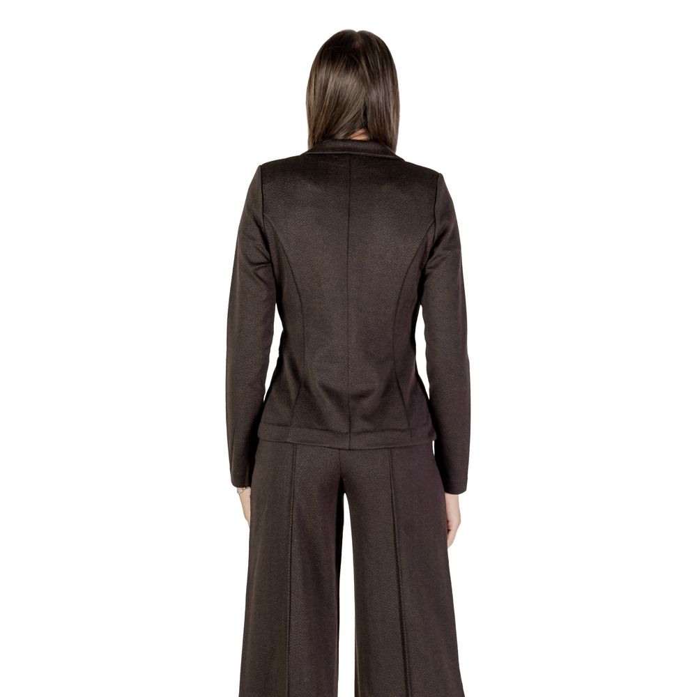 ICHI Brown Polyester Blazer