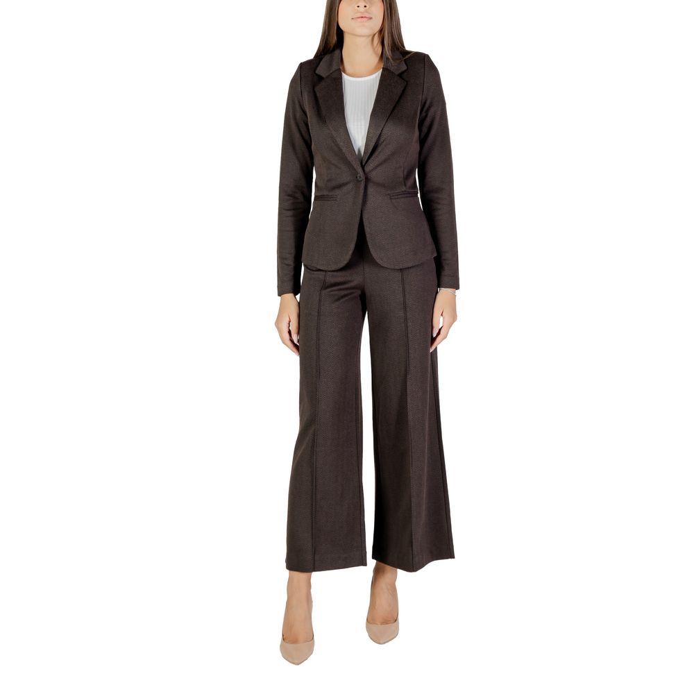 ICHI Brown Polyester Blazer