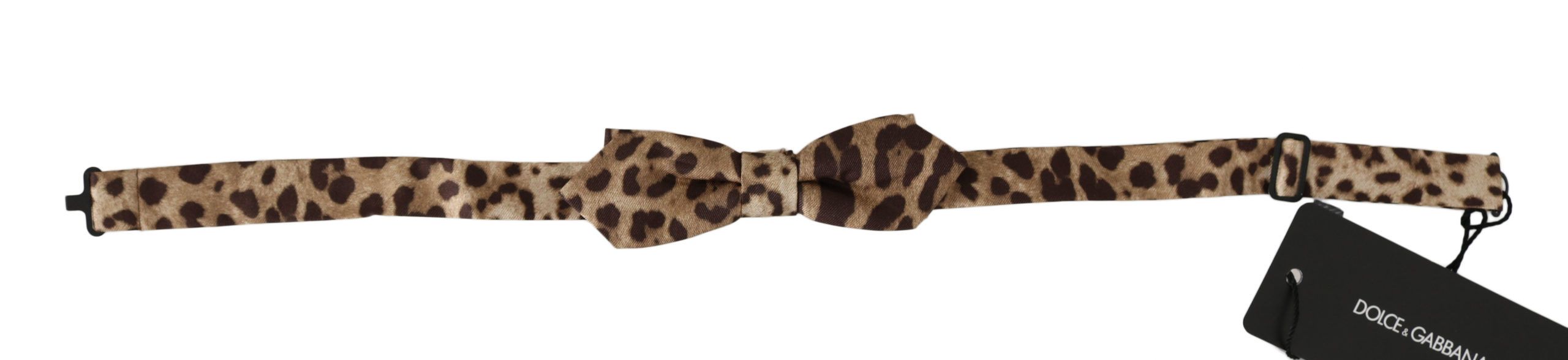 Dolce & Gabbana Exquisite Silk Leopard Print Bow Tie