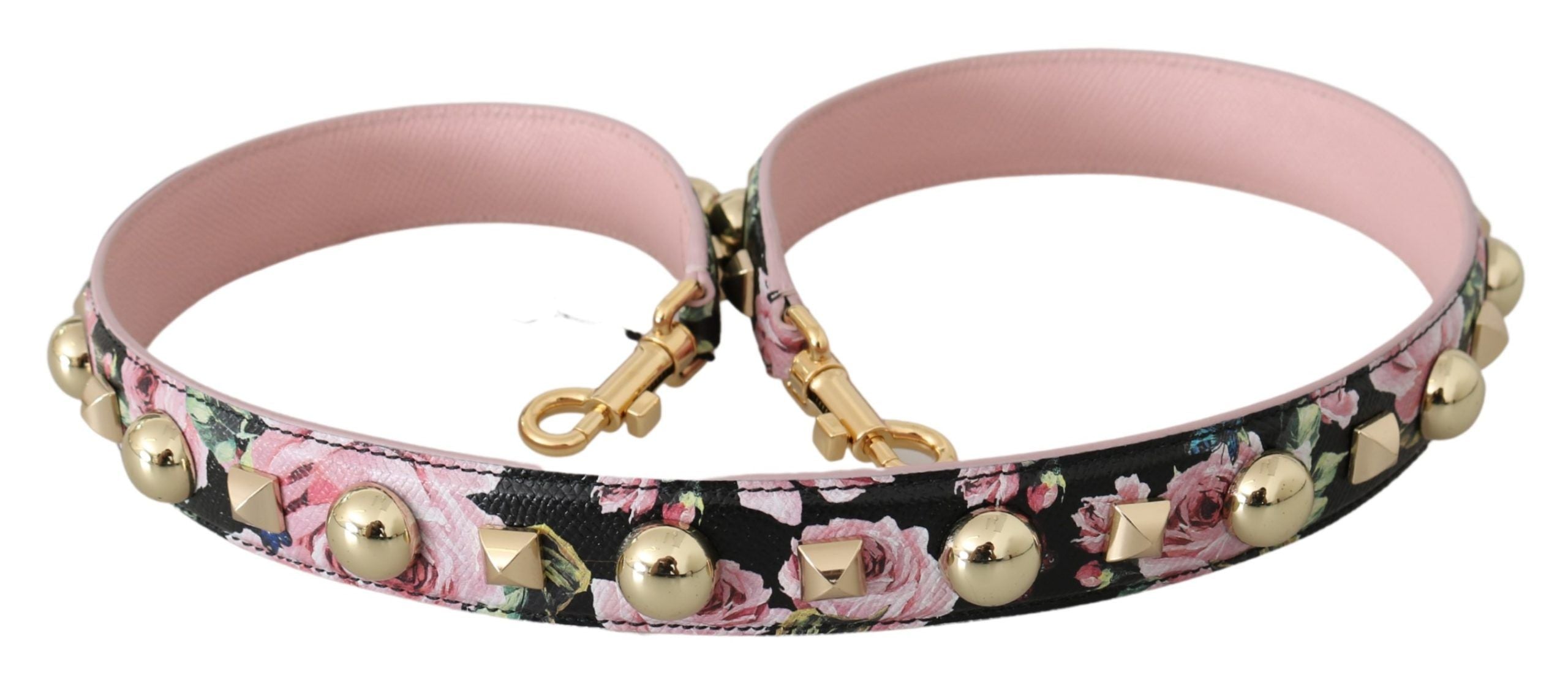 Dolce & Gabbana Elegant Floral Leather Shoulder Strap