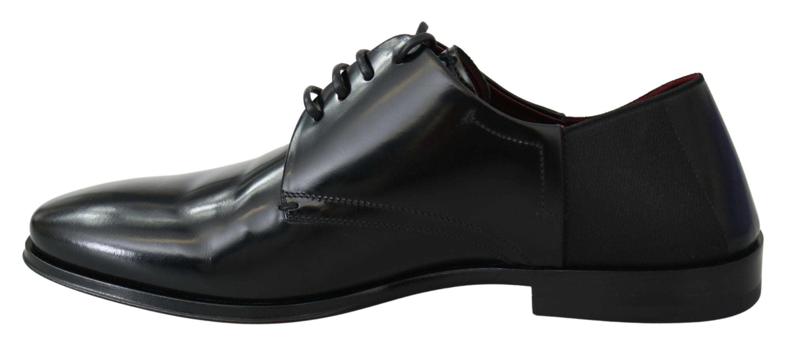 Dolce & Gabbana Elegant Black Leather Derby Shoes