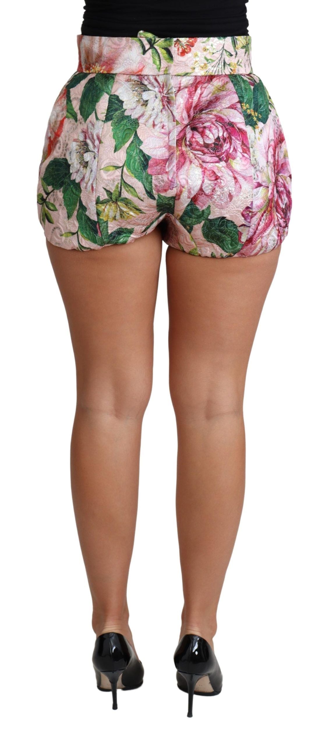 Dolce & Gabbana Chic Pink Floral High-Waist Hot Pants