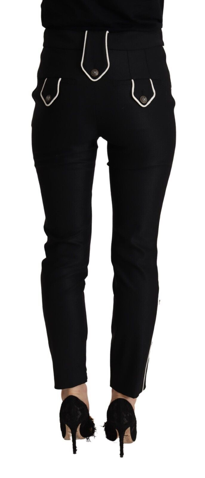 Dolce & Gabbana Elegant High Waisted Slim Fit Trousers