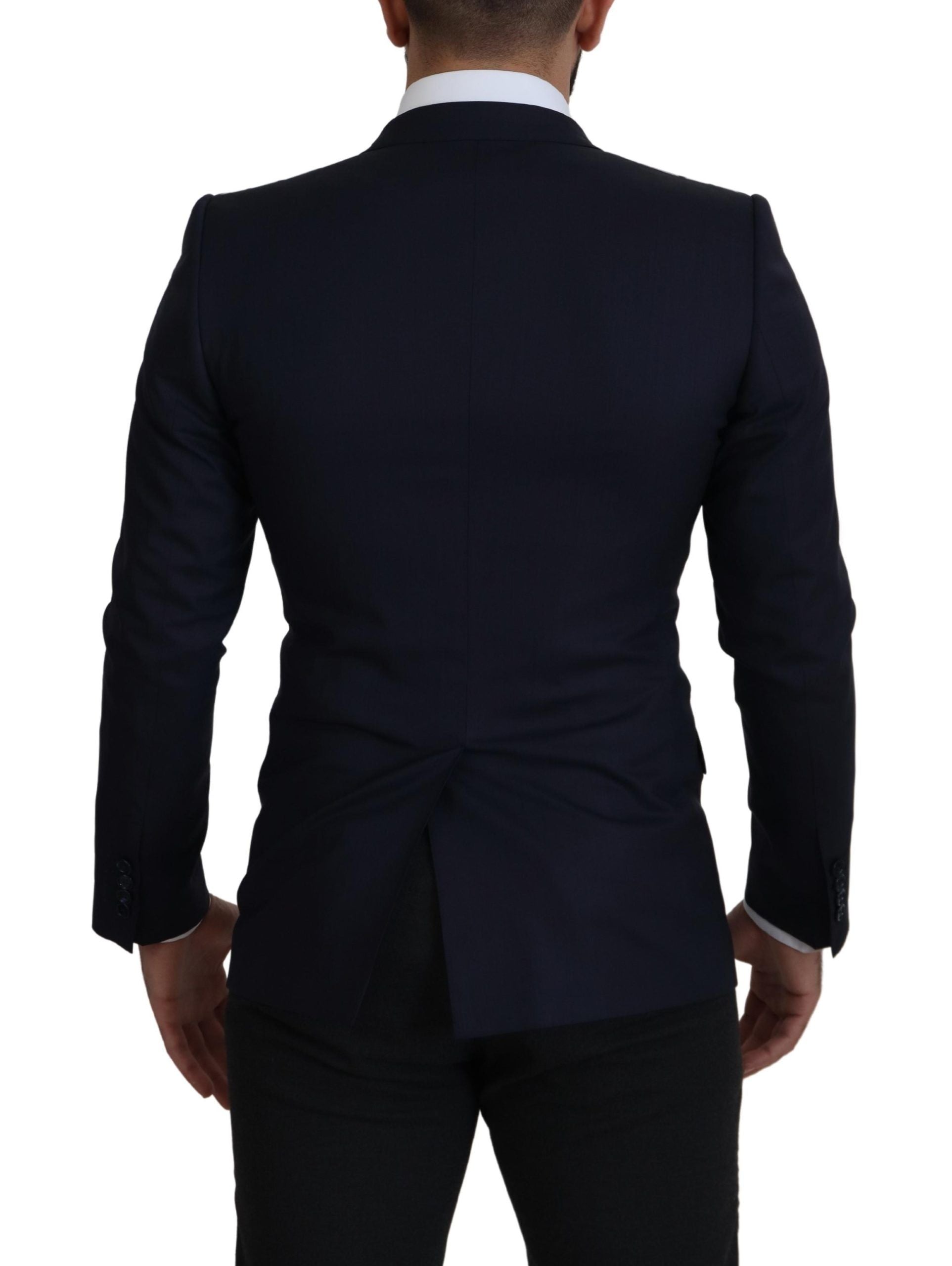 Dolce & Gabbana Elegant Single Breasted Wool Silk Blazer