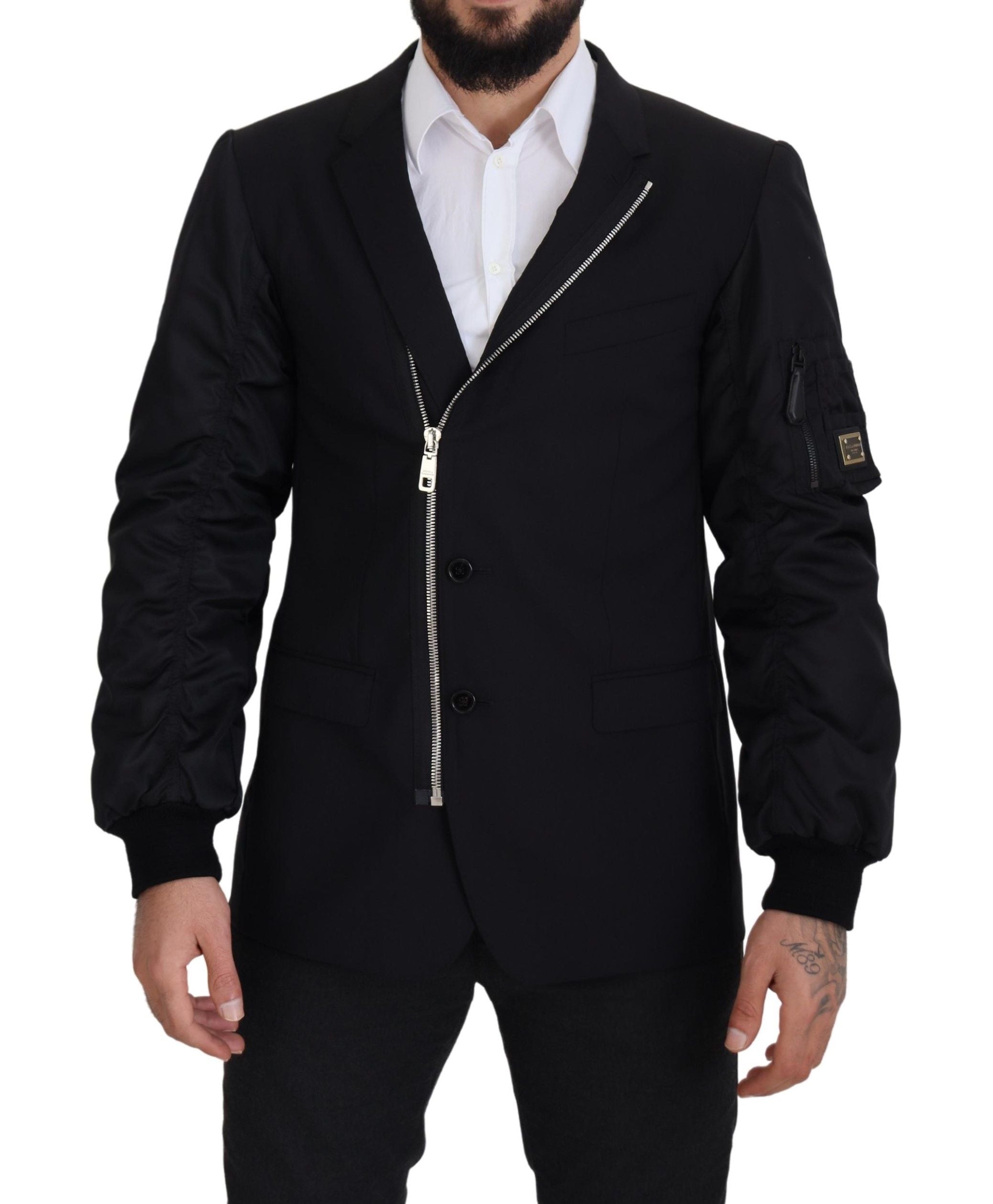 Dolce & Gabbana Elegant Black Virgin Wool Jacket