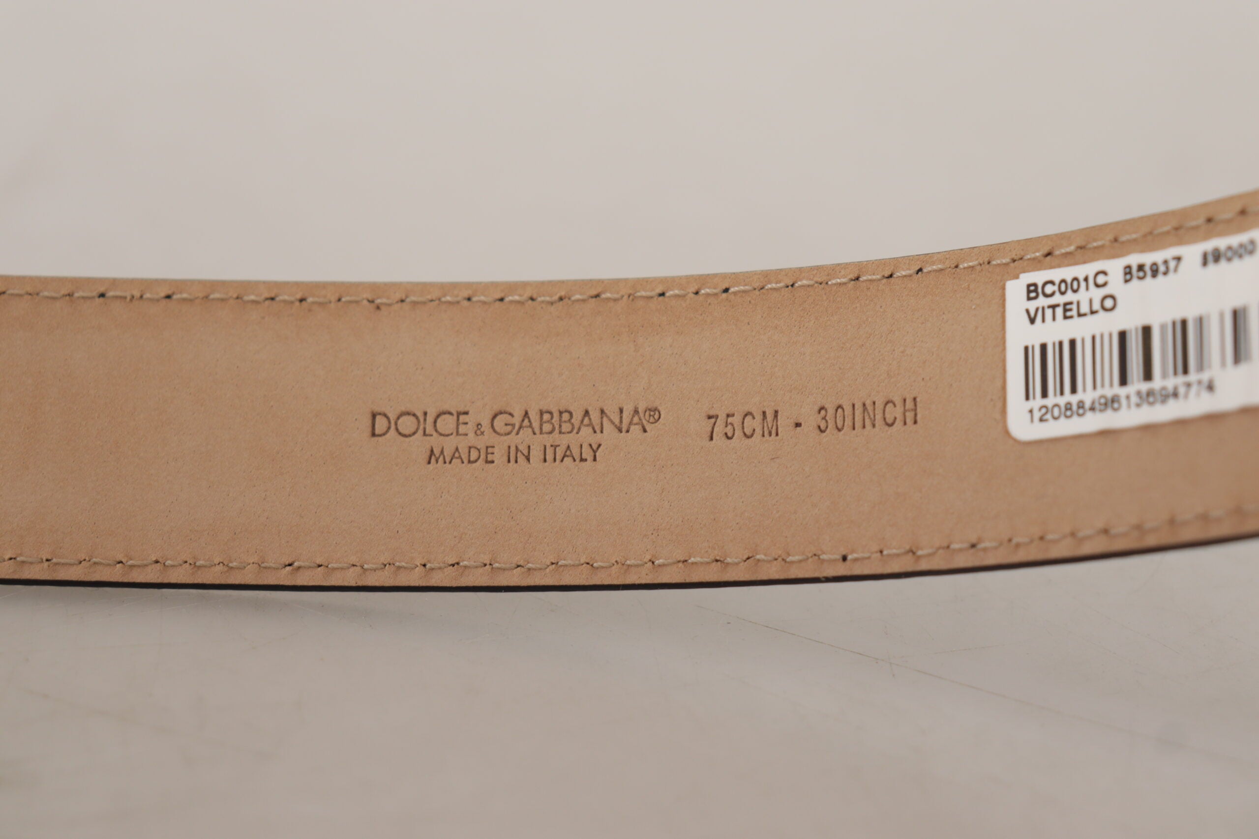 Dolce & Gabbana Sleek Black Authentic Leather Belt