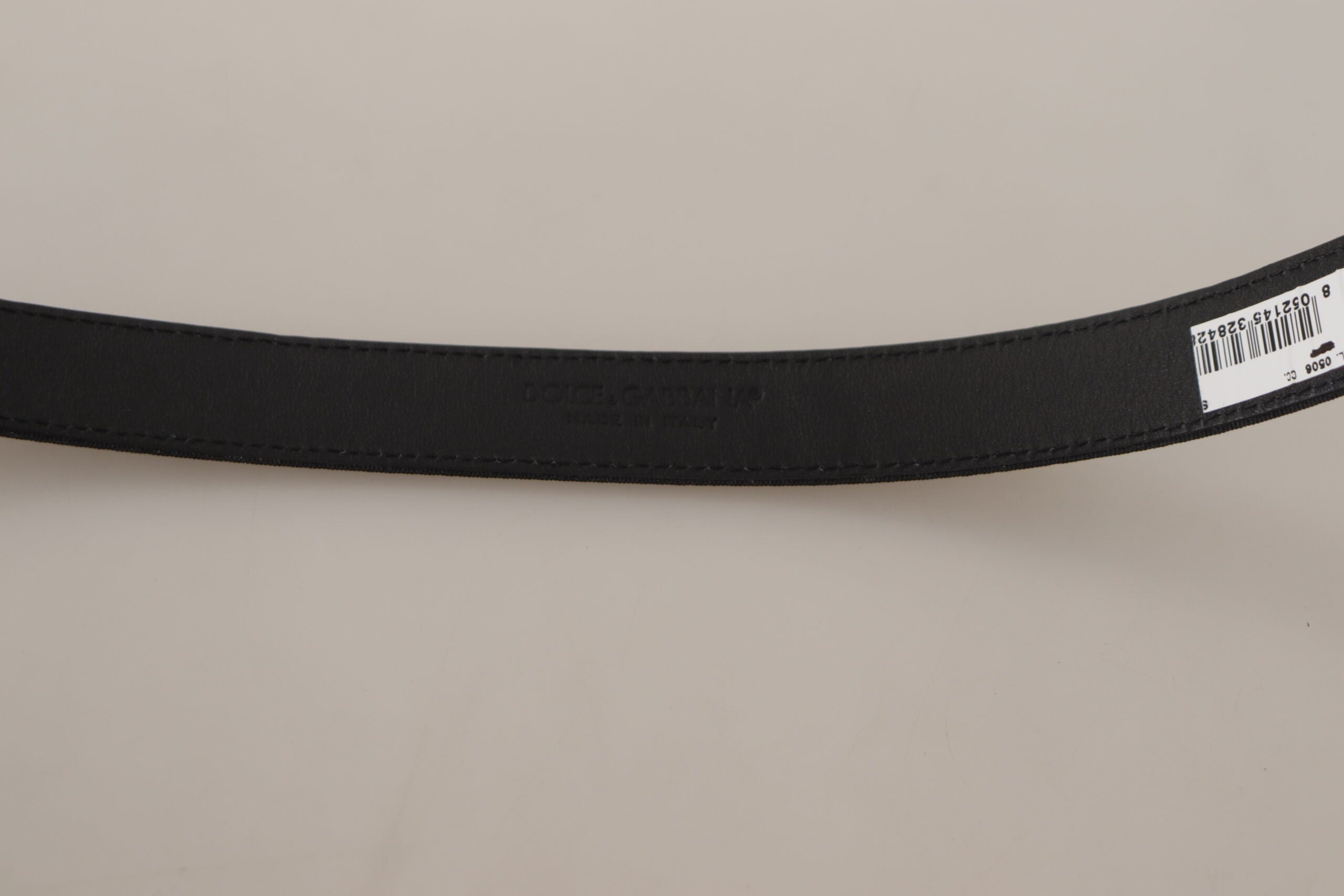 Dolce & Gabbana Elegant Black Canvas & Leather Belt