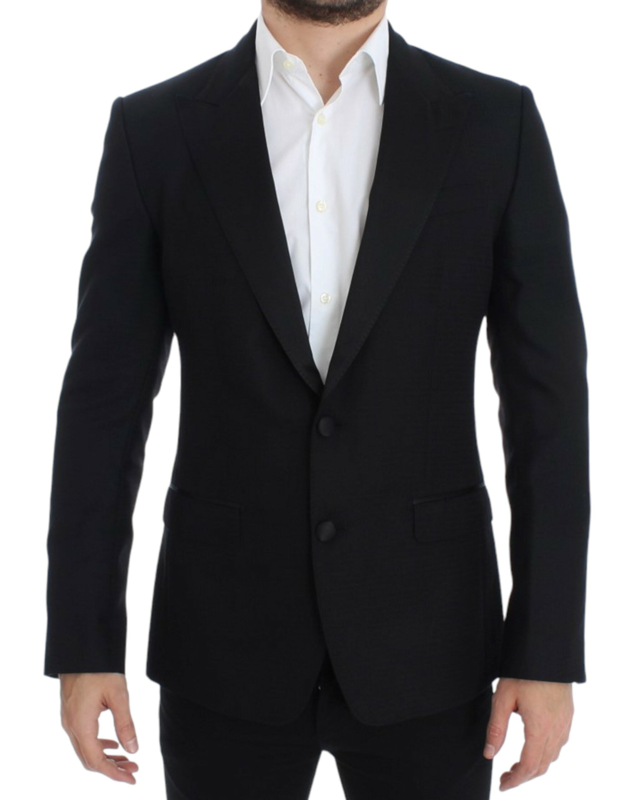 Dolce & Gabbana Elegant Black Silk Blend Sicilia Blazer