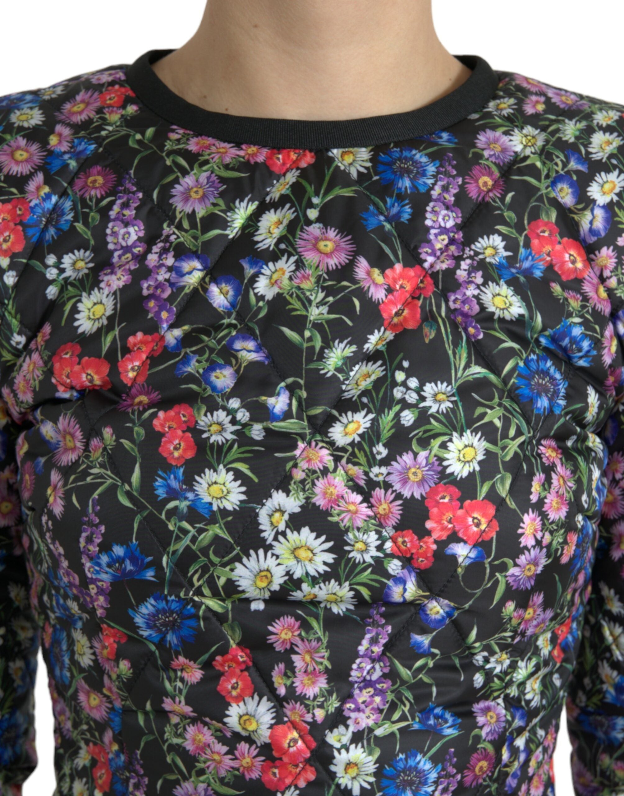 Dolce & Gabbana Floral Sheath Mini Dress Elegance