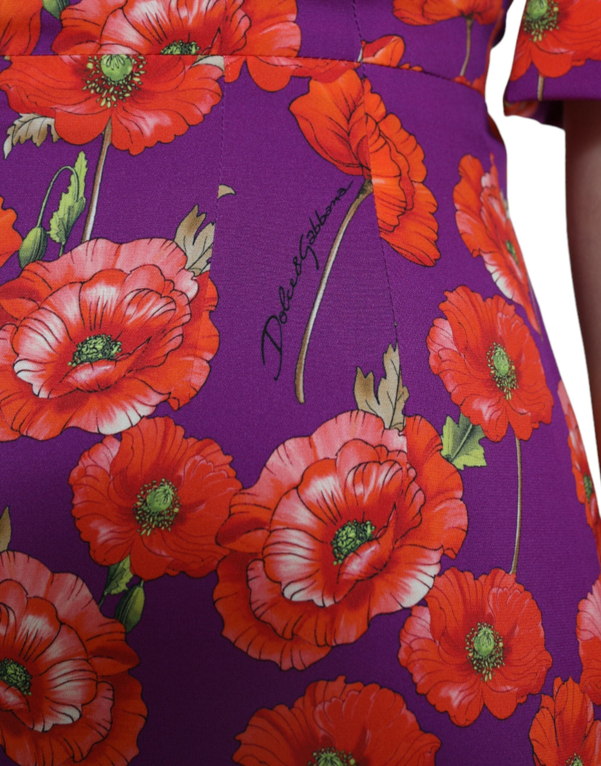 Dolce & Gabbana Vibrant Floral Silk Charmeuse Dress