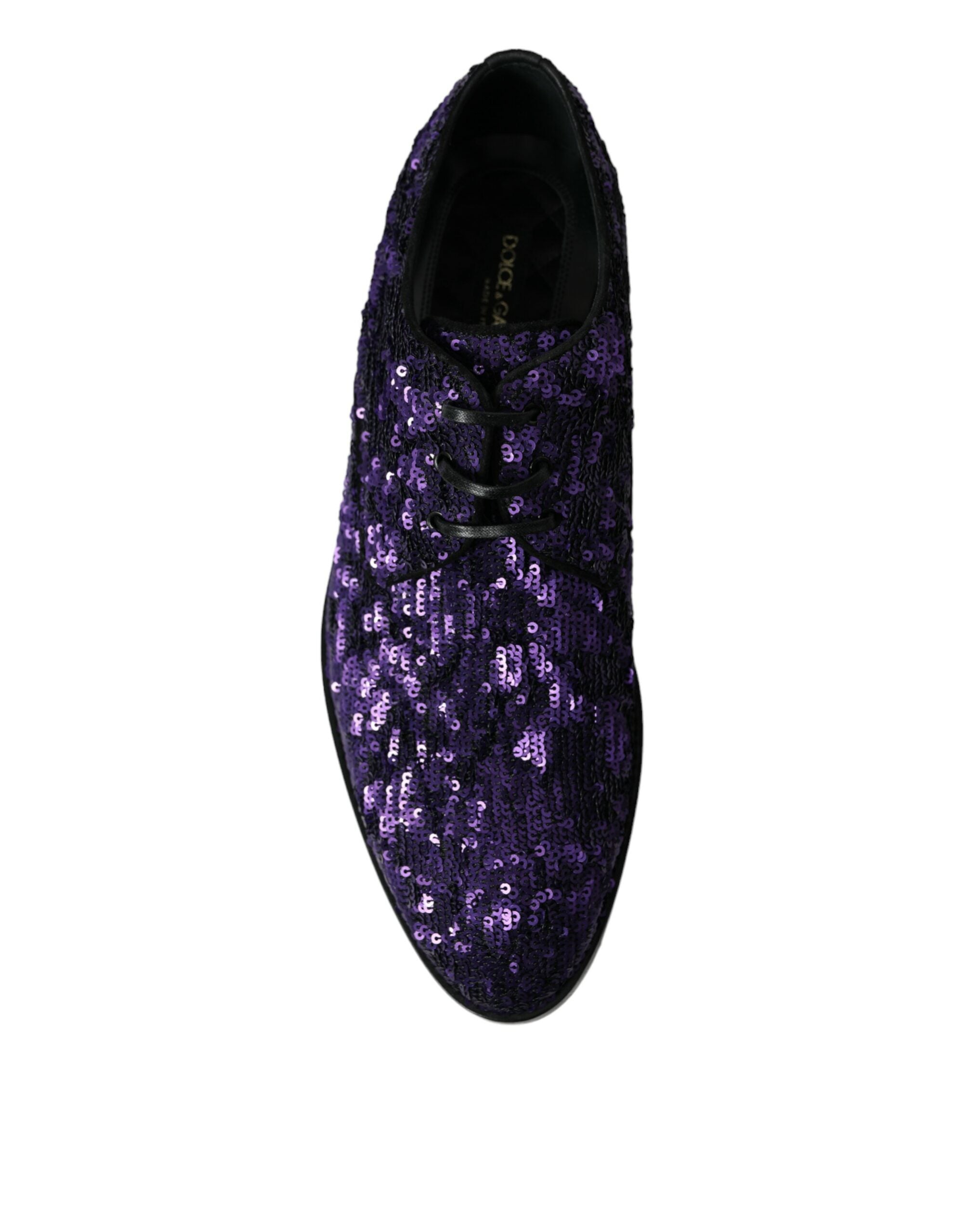 Dolce & Gabbana Elegant Sequined Oxford Dress Shoes