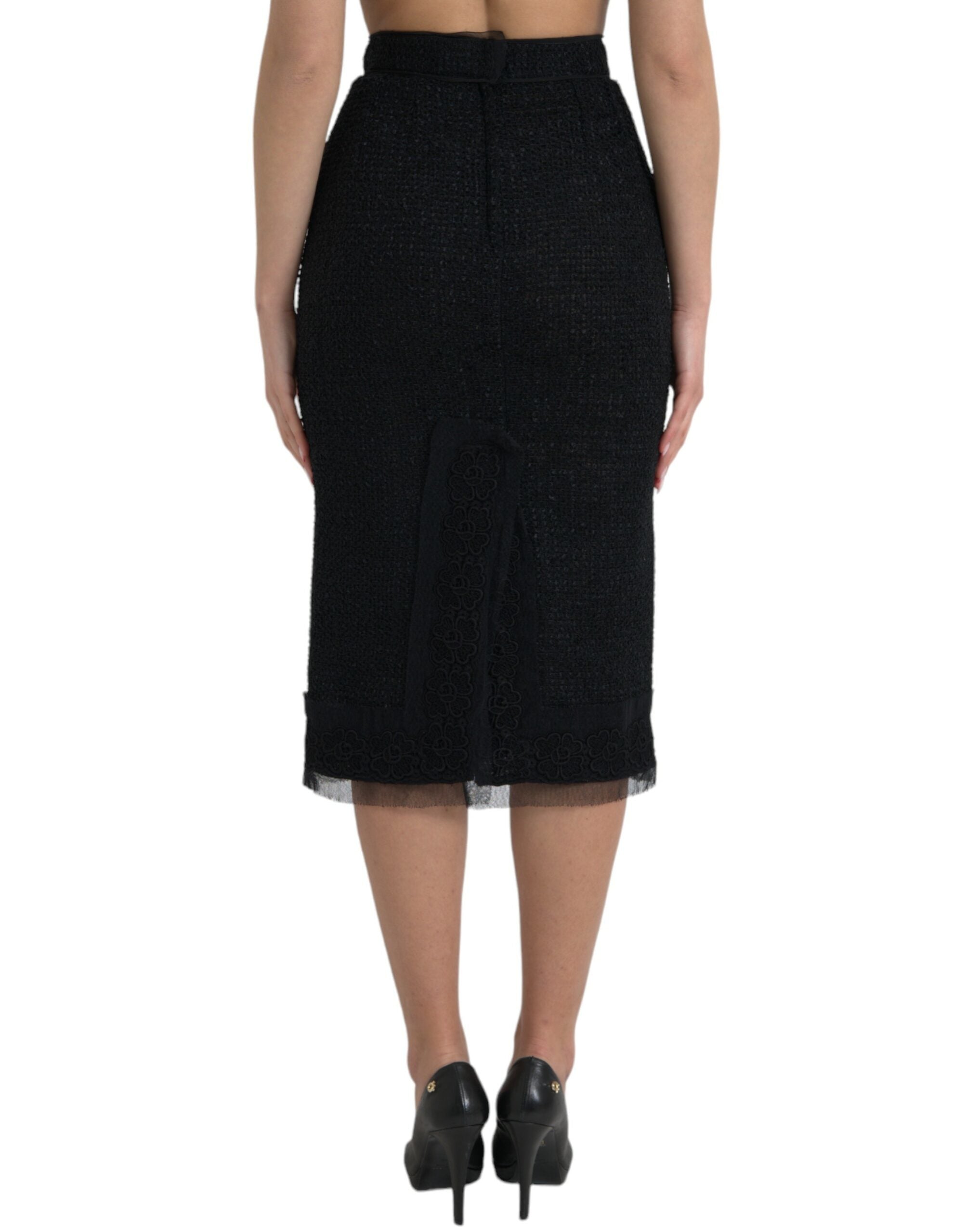 Dolce & Gabbana Elegant High Waist Midi Skirt