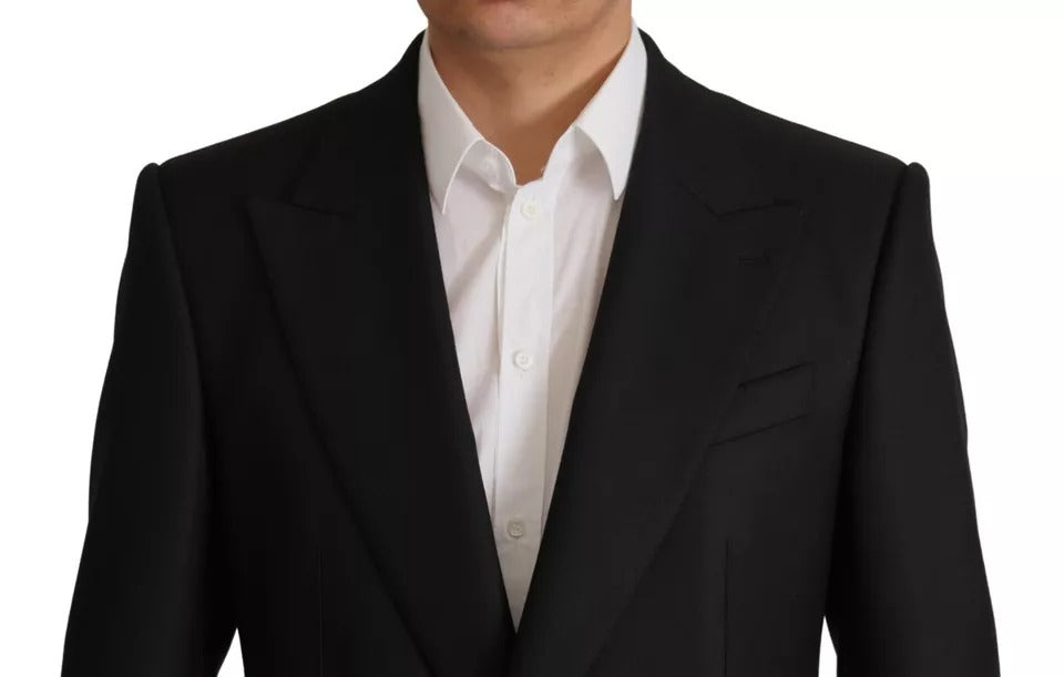 Dolce & Gabbana Black Polyester Single Breasted BlazerJacket