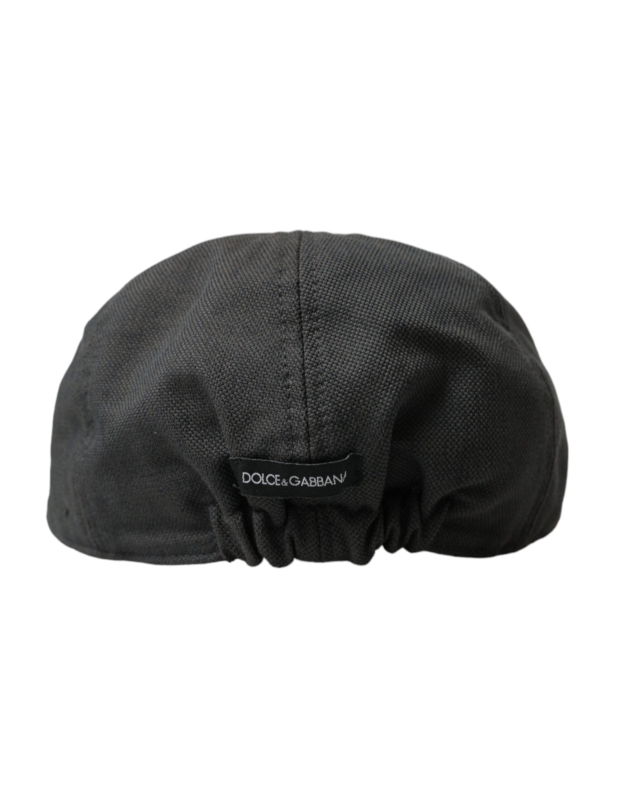 Dolce & Gabbana Dark Gray Nylon Cloth Newsboy Hat Men