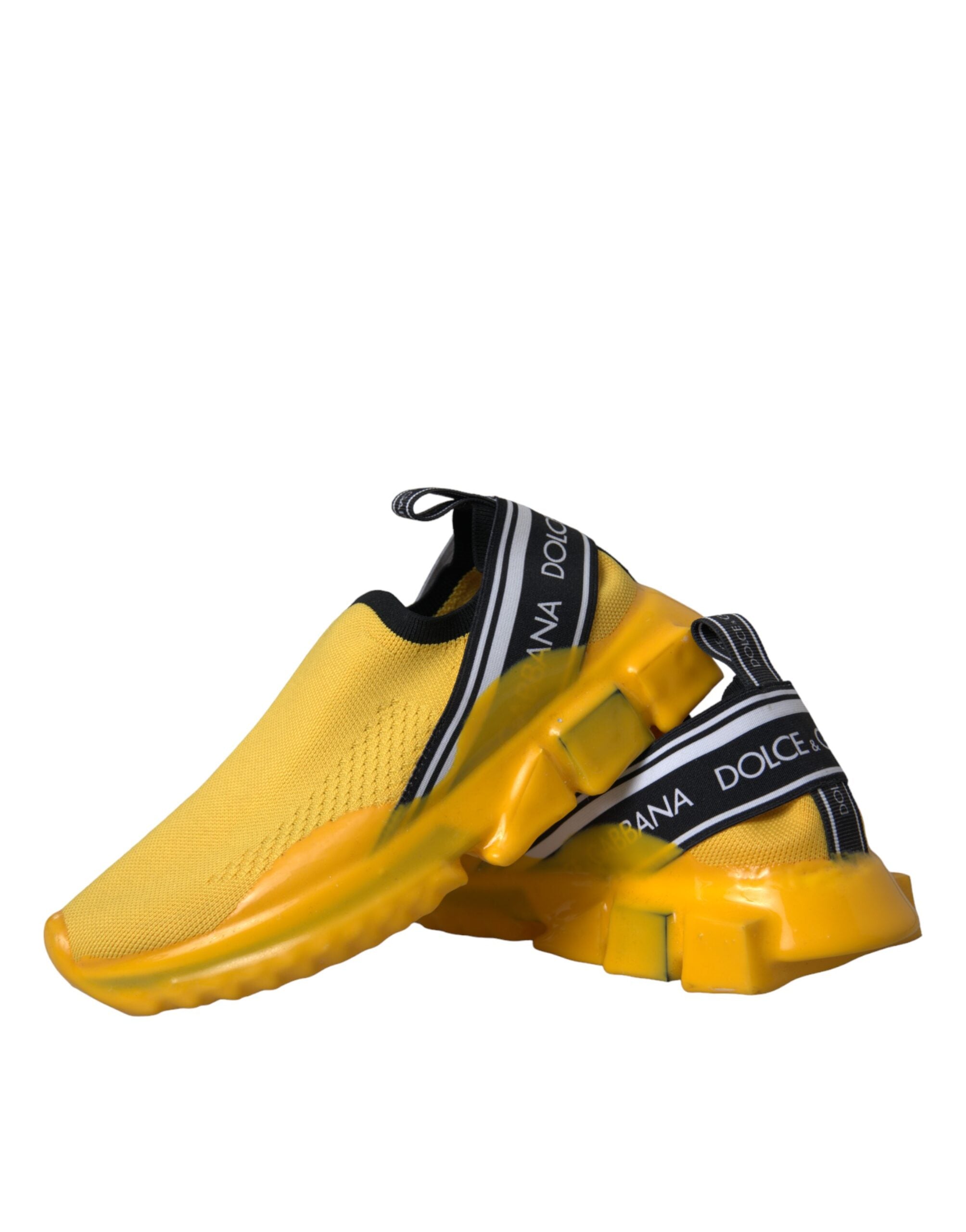 Dolce & Gabbana Yellow Sorrento Slip On Sneakers Women Shoes