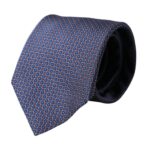 Dolce & Gabbana Navy Blue Silk Patterned Adjustable Men Tie