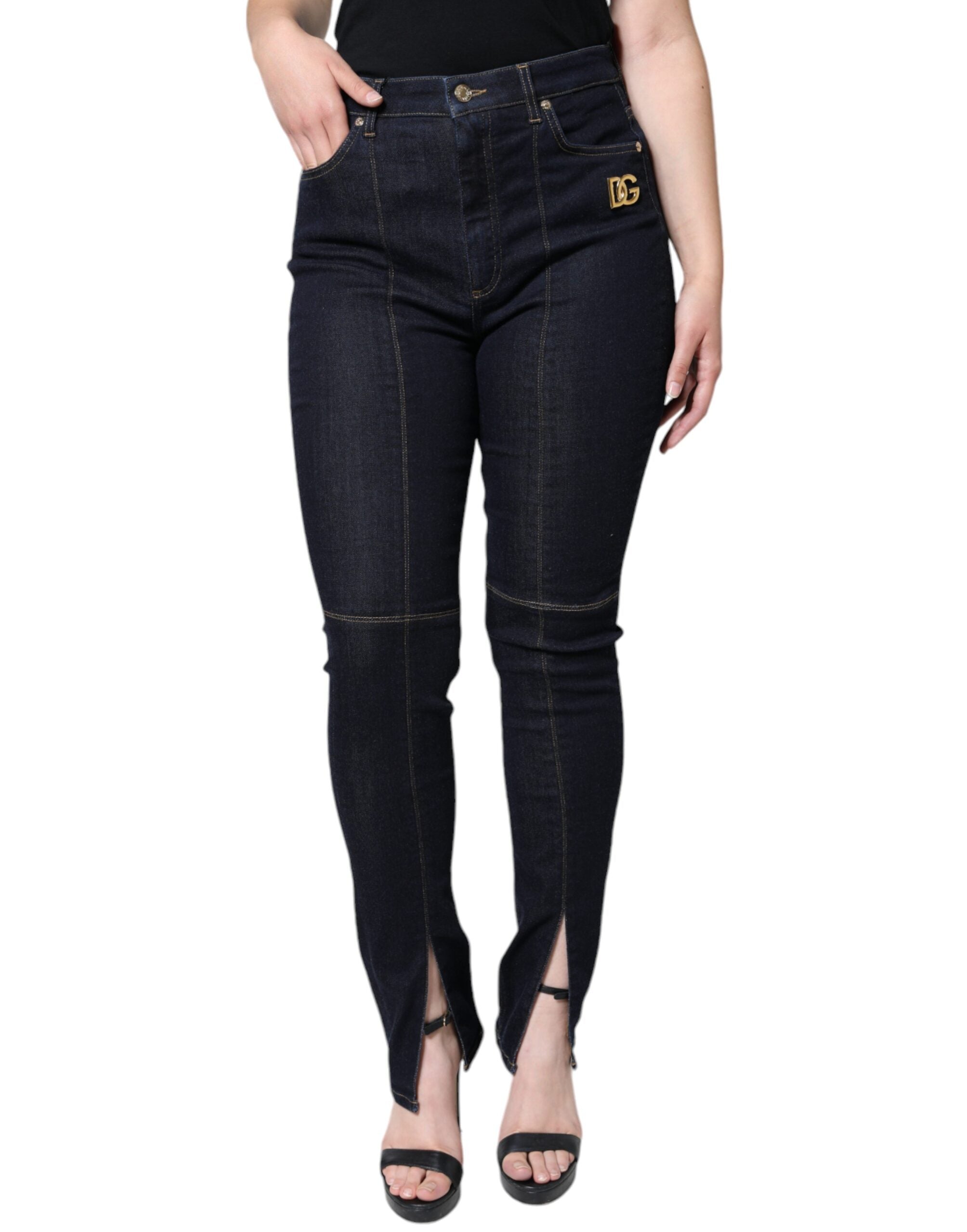 Dolce & Gabbana Black Cotton Blend Skinny Denim Jeans