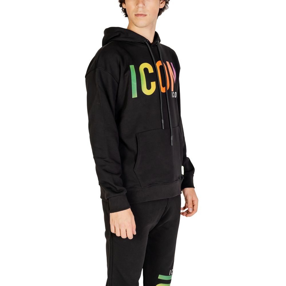 Icon Black Cotton Sweater