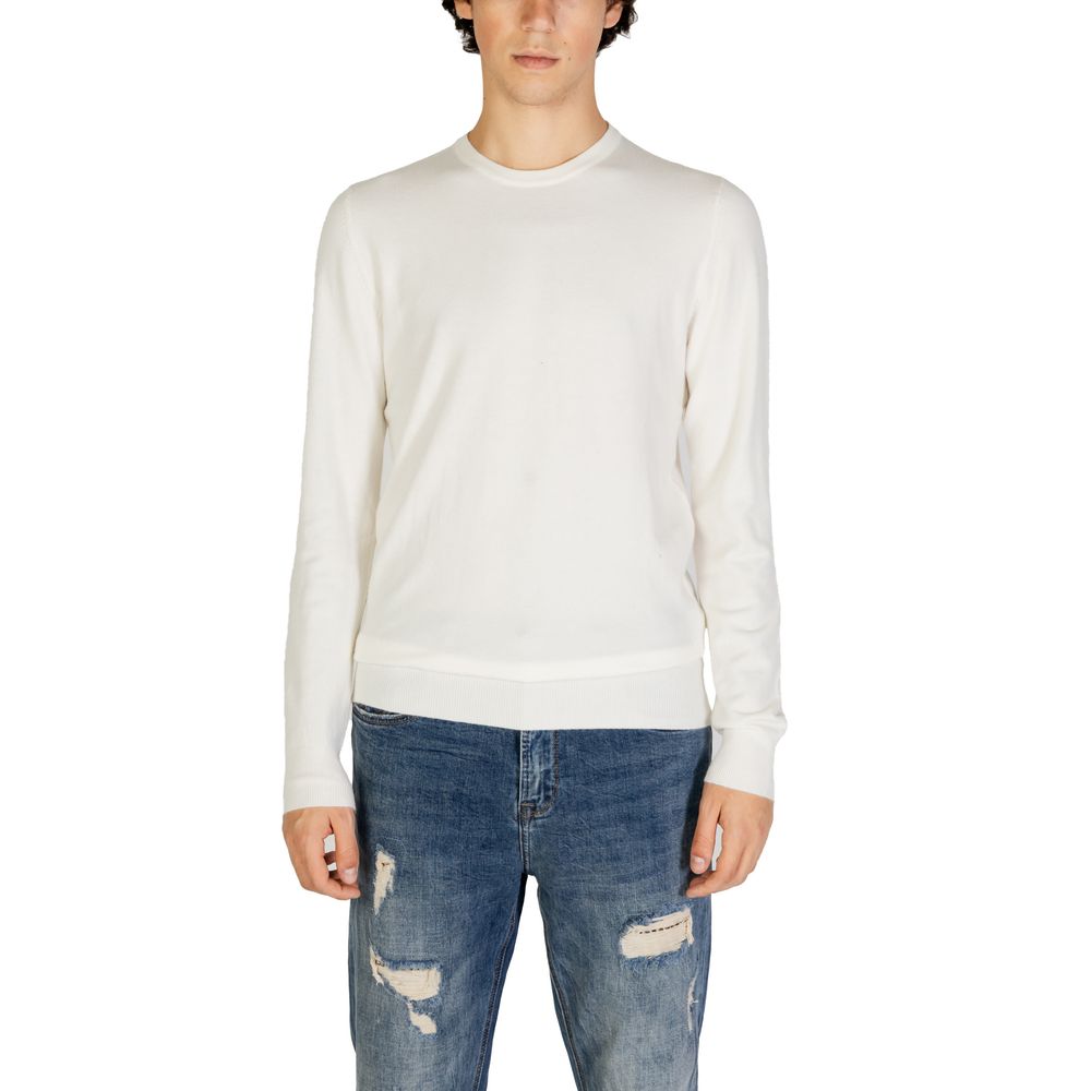 Gianni Lupo Cream Polyester Sweater