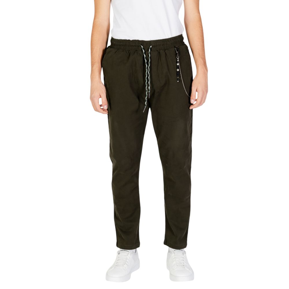 Gianni Lupo Green Cotton Jeans & Pant