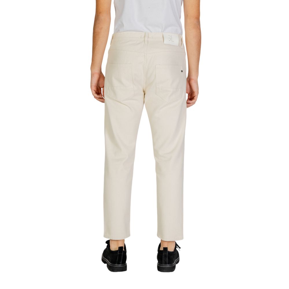 Gianni Lupo Cream Cotton Jeans & Pant