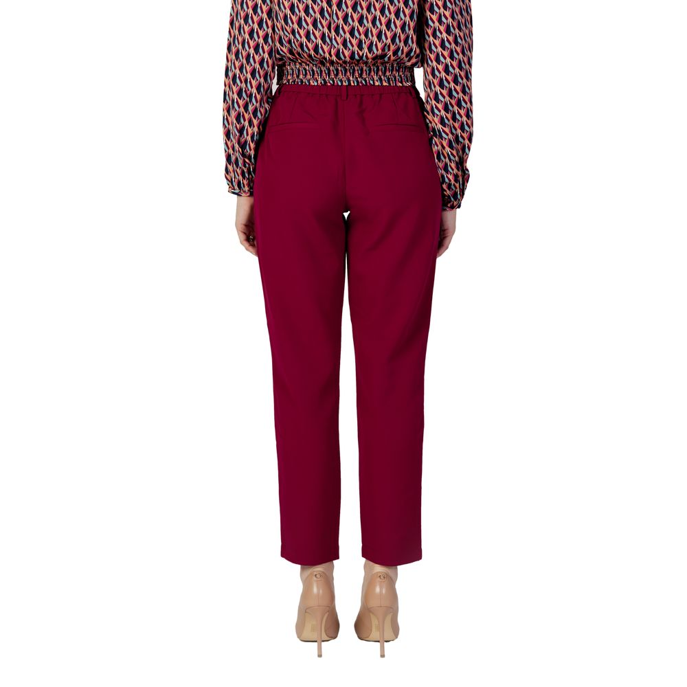 Vila Clothes Bordeaux Polyester Jeans & Pant