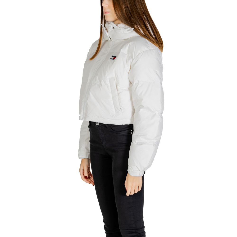 Tommy Hilfiger Jeans White Recycled Polyester Jackets & Coat