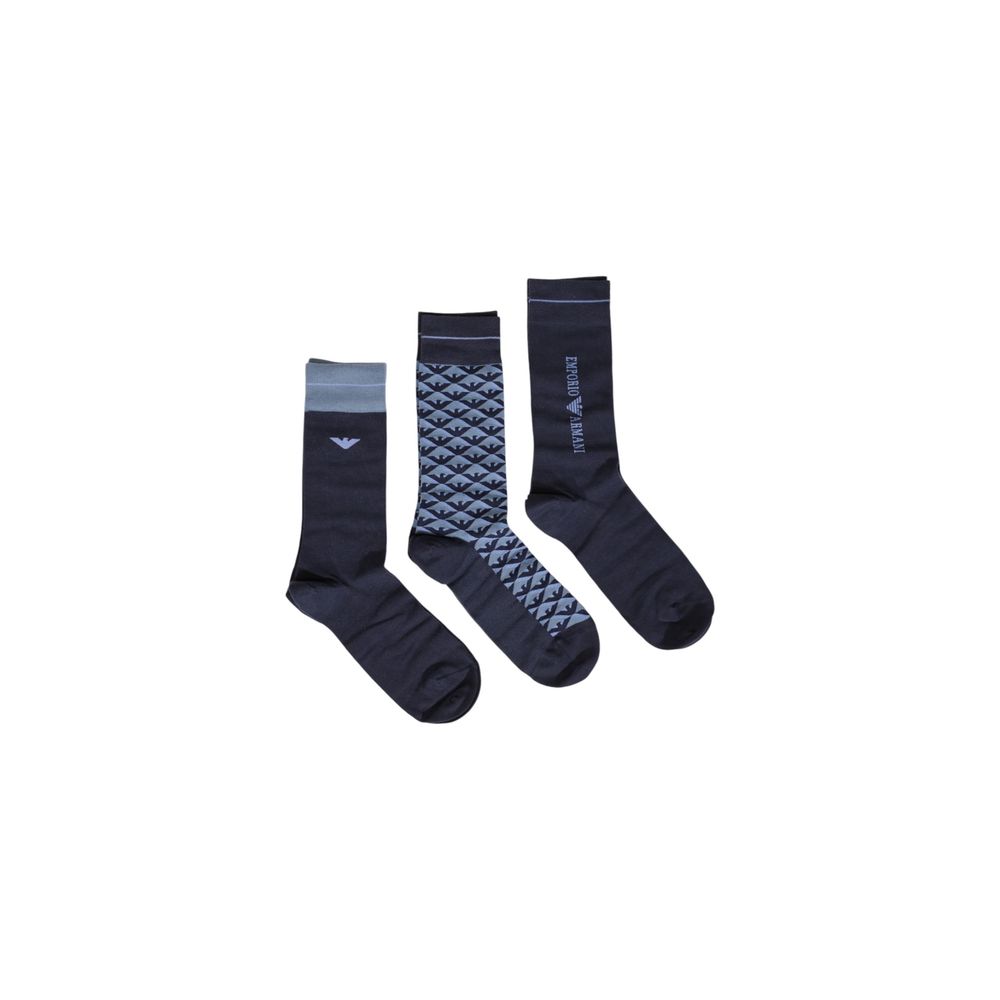 Emporio Armani Underwear Blue Cotton Sock