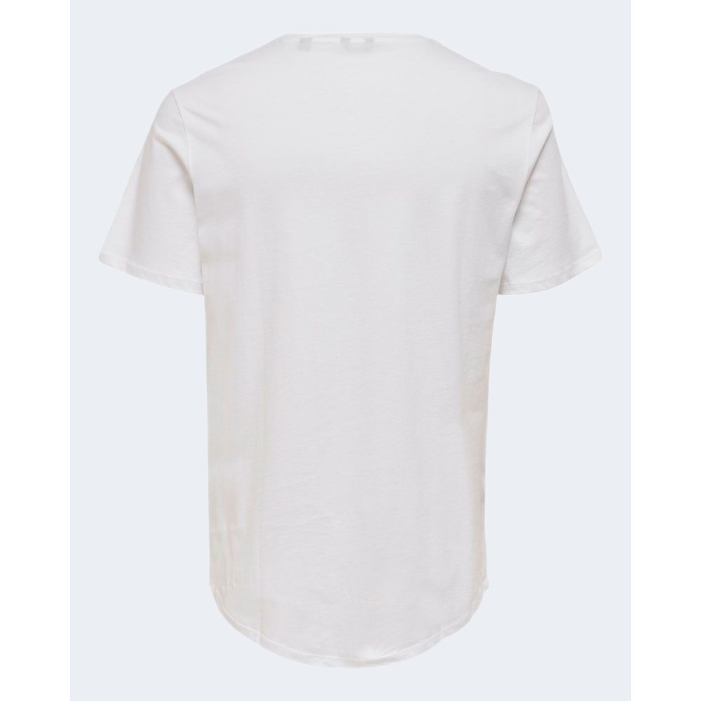 Only & Sons White Cotton T-Shirt