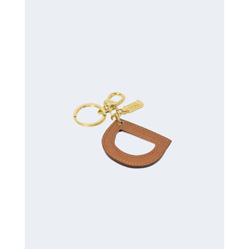 Alviero Martini Prima Classe Beige Leather Keychain