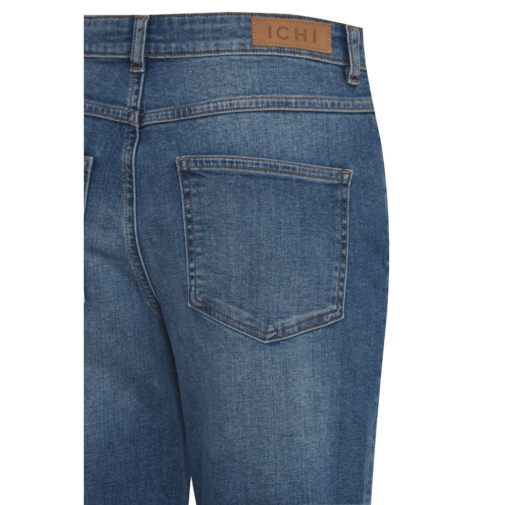 ICHI Blue Cotton Jeans & Pant