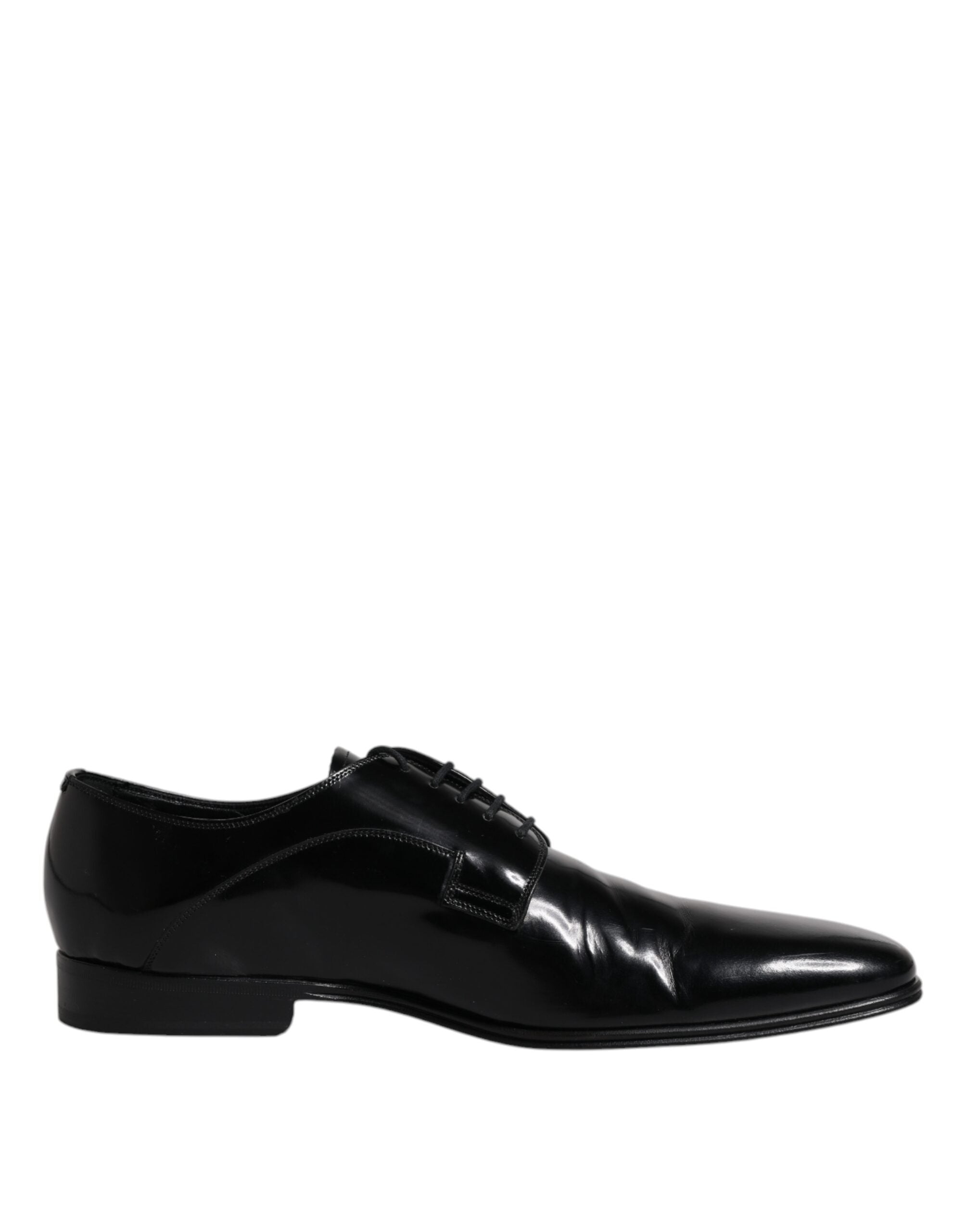 Dolce & Gabbana Black Leather Lace Up Derby Formal Shoes