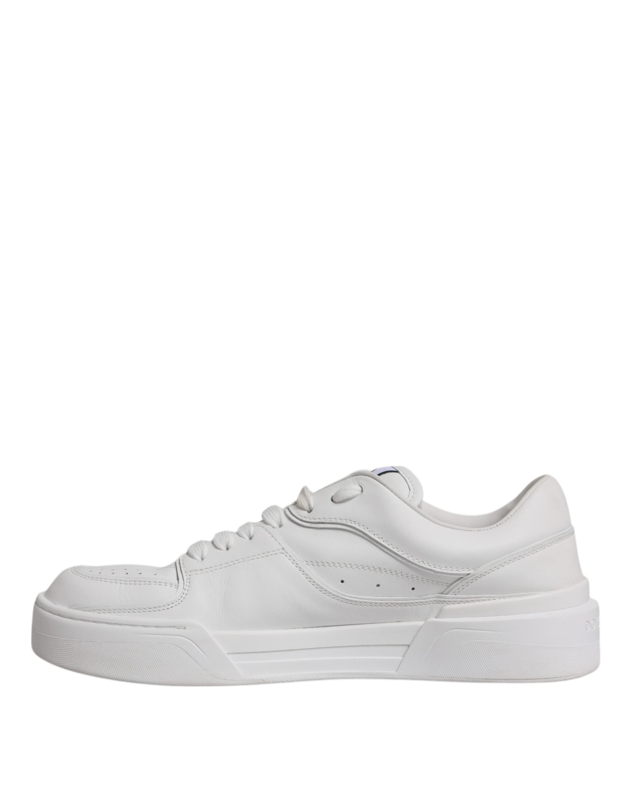 Dolce & Gabbana White Miami Leather Low Top Sneakers Shoes