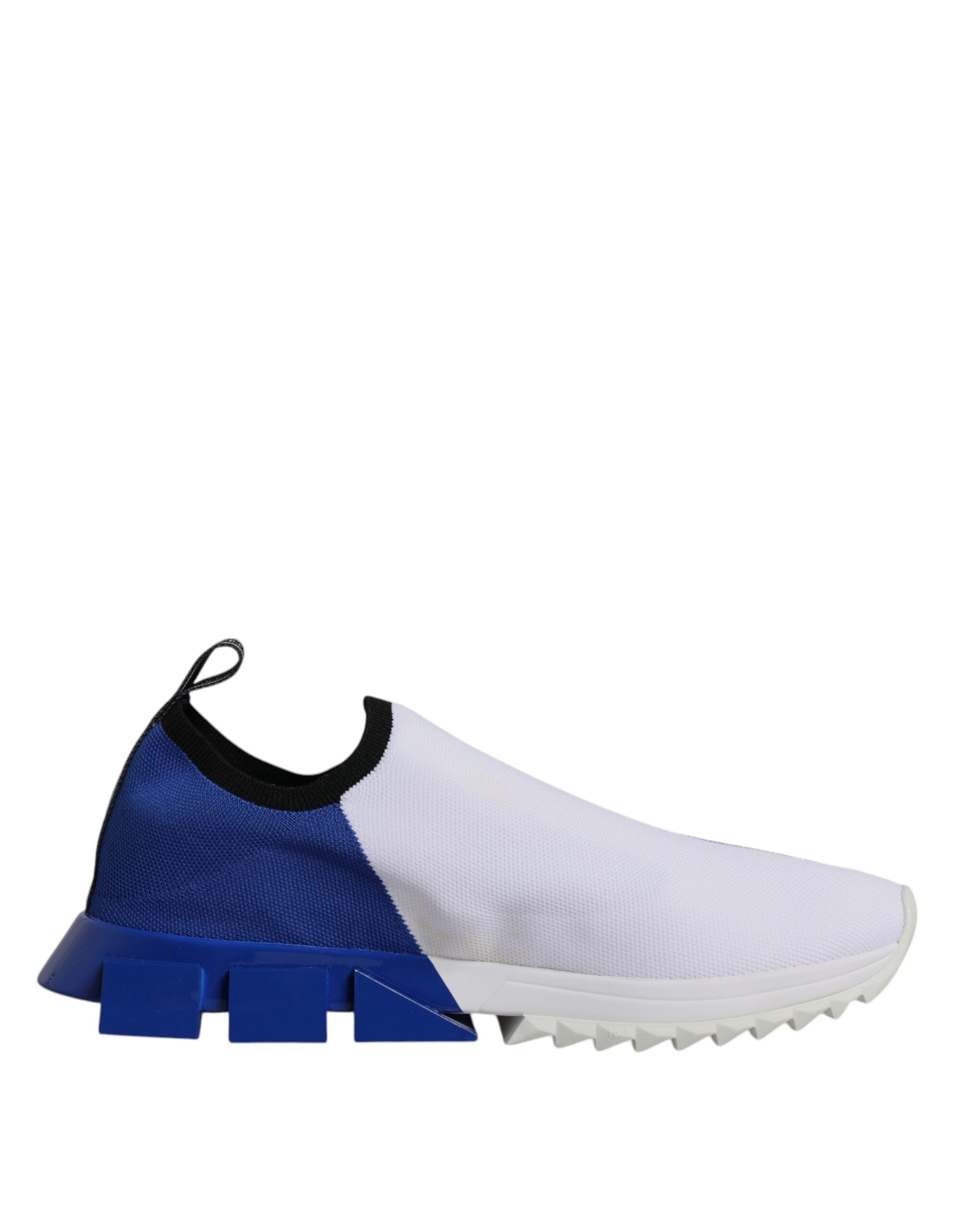 Dolce & Gabbana White Blue Low Top Sorrento Men Sneaker Shoes