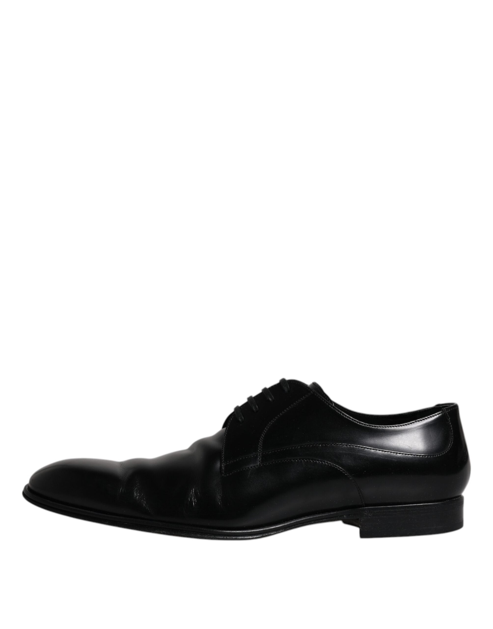 Dolce & Gabbana Black Leather Derby Formal Men Dress Shoes